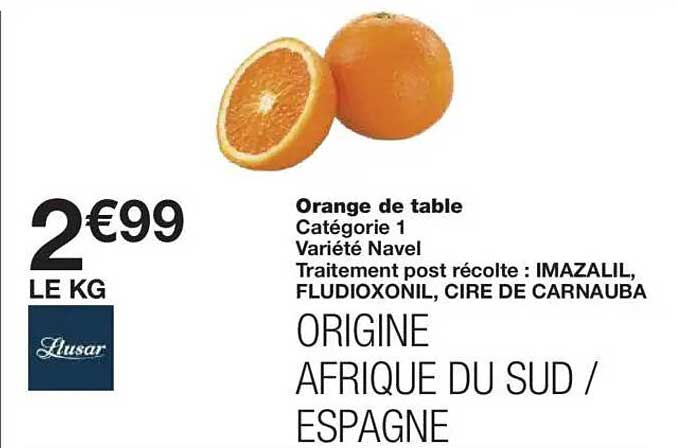 Orange de table