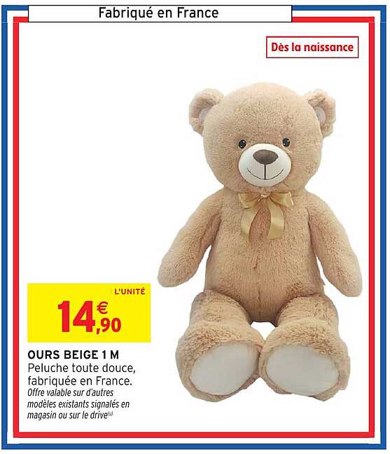 OURS BEIGE 1 M