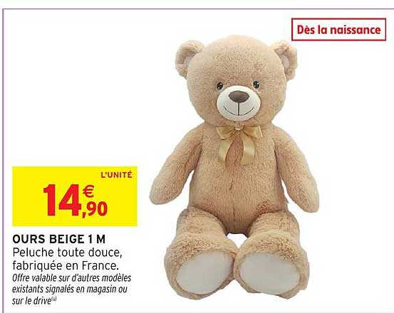 OURS BEIGE 1 M
