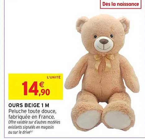 OURS BEIGE 1 M