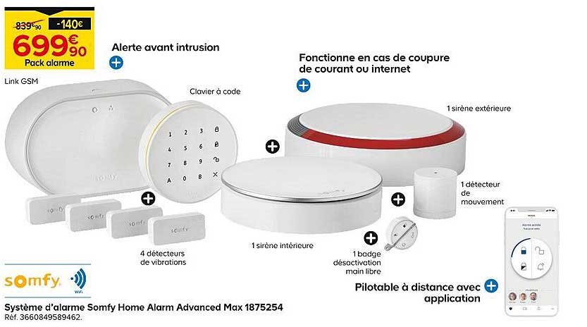 Pack alarme Somfy Home Alarm Advanced Max