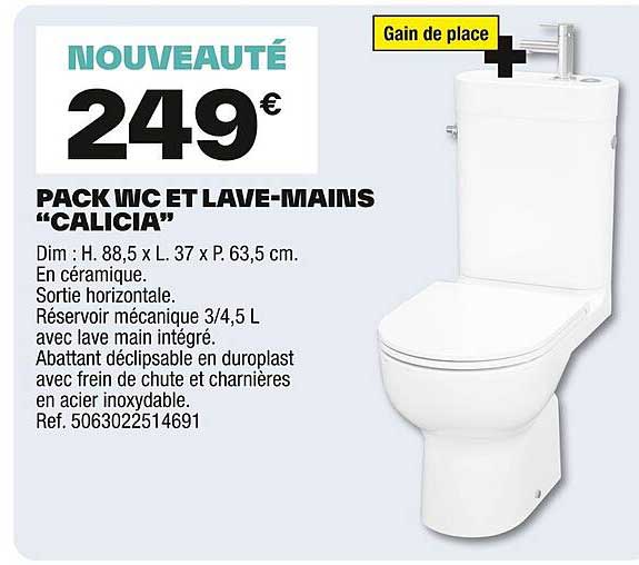 PACK WC ET LAVE-MAINS “CALICIA”