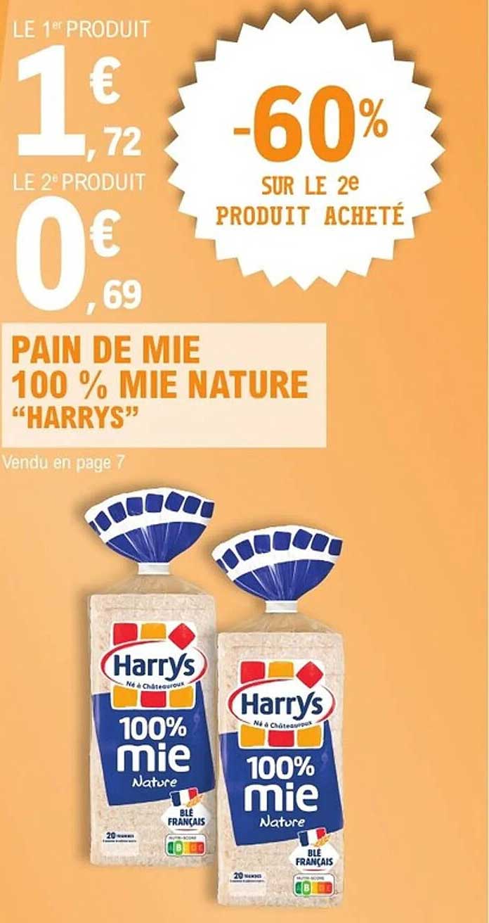 PAIN DE MIE 100 % MIE NATURE "HARRYS"