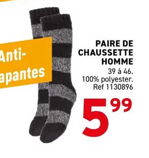 PAIRE DE CHAUSSETTE HOMME