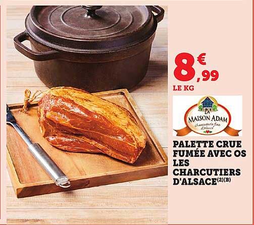 PALETTE CRUE FUMÉE AVEC OS LES CHARCUTIERS D'ALSACE