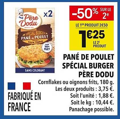PANÉ DE POULET SPÉCIAL BURGER PÈRE DODU