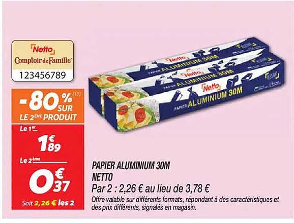 PAPIER ALUMINIUM 30M