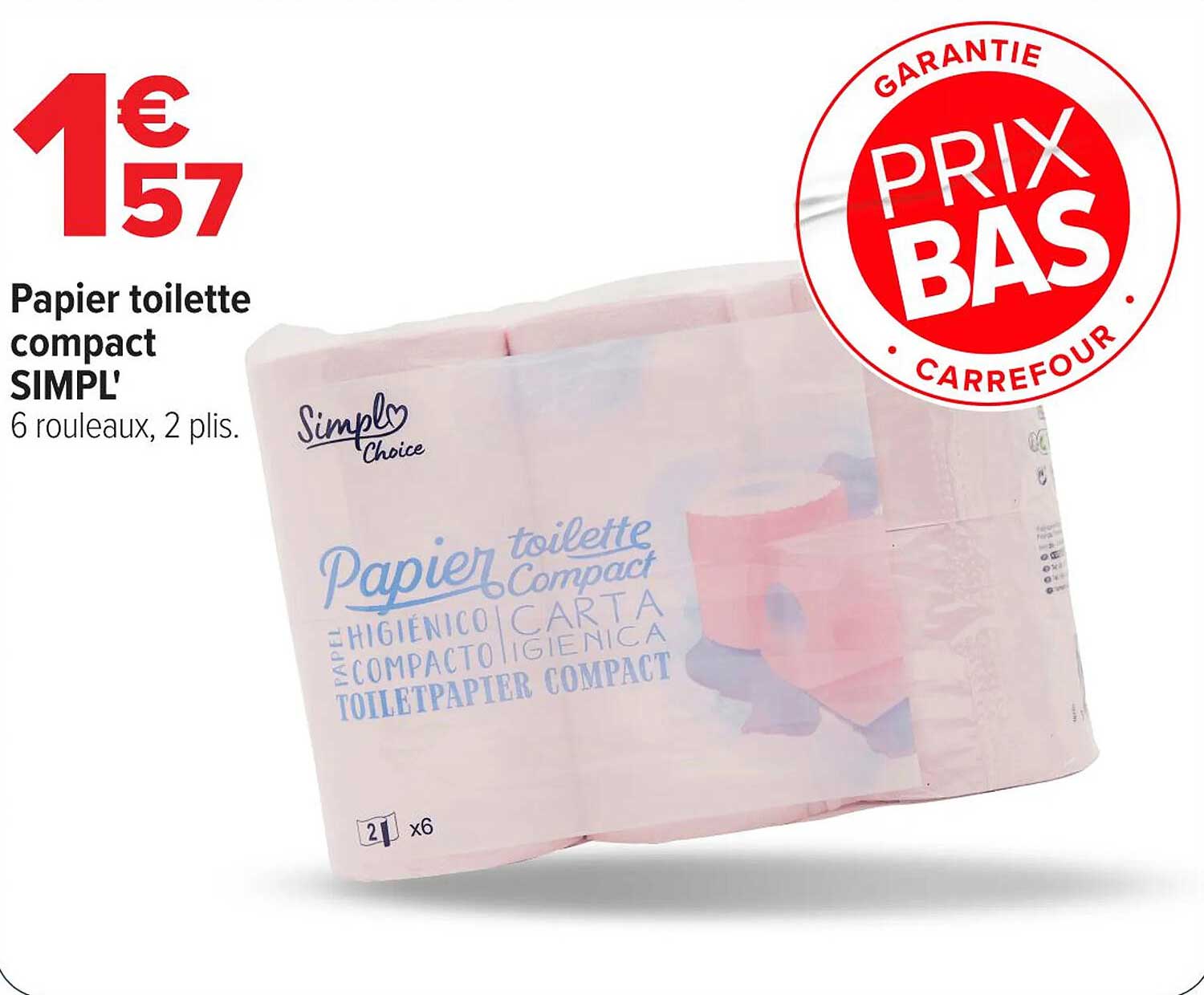 Papier toilette compact SIMPL'