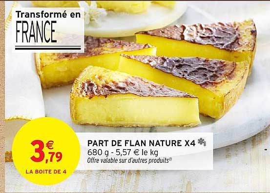 PART DE FLAN NATURE X4