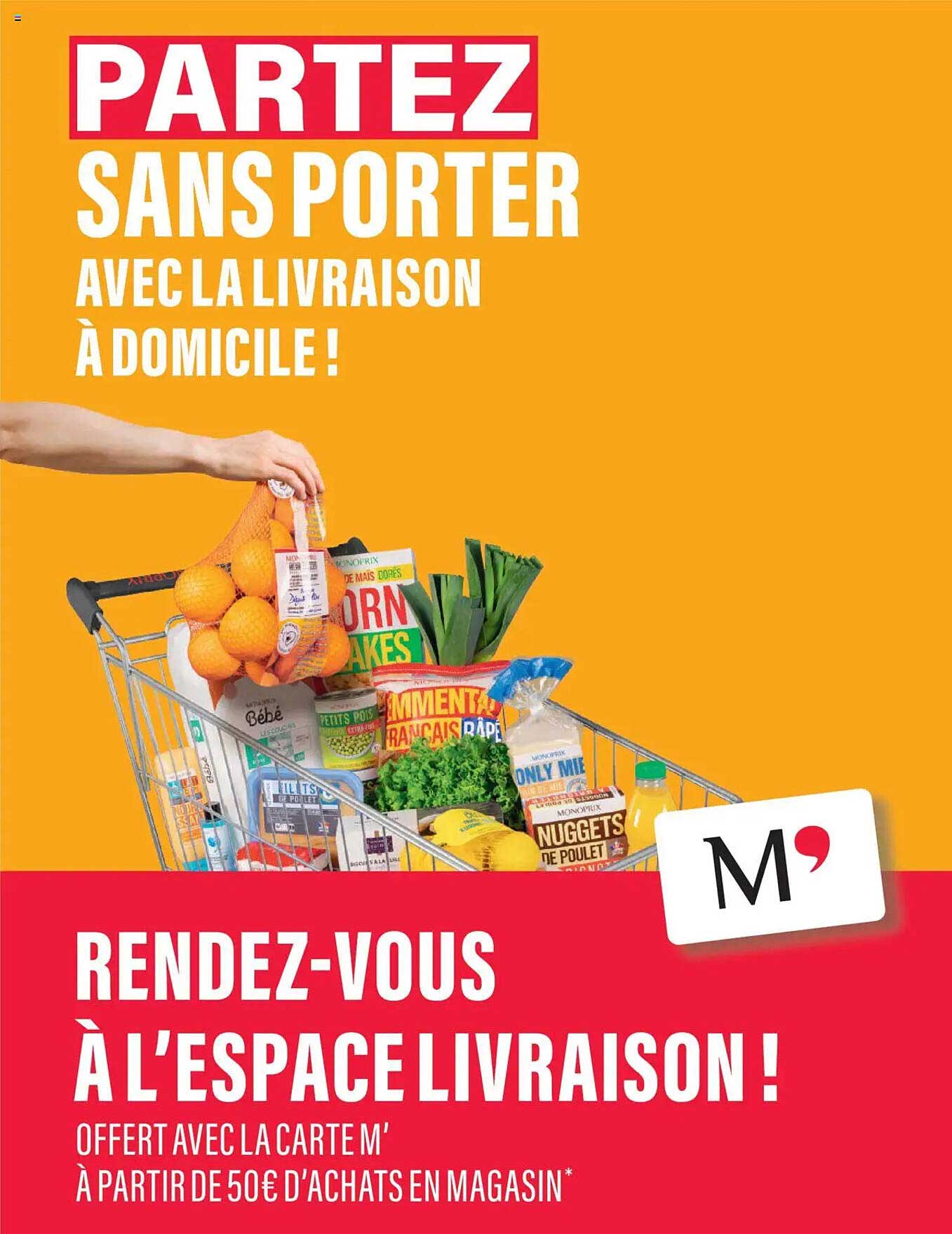 PARTEZ SANS PORTER AVEC LA LIVRAISON À DOMICILE !