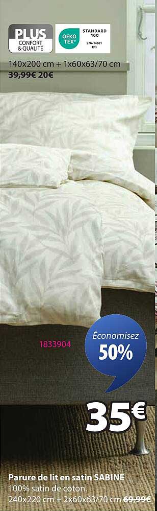 Parure de lit en satin SABINE