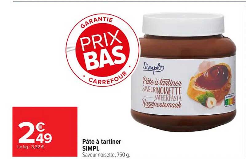 Pâte à tartiner SIMPL