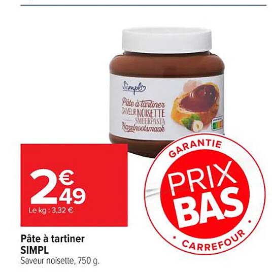 Pâte à tartiner SIMPL