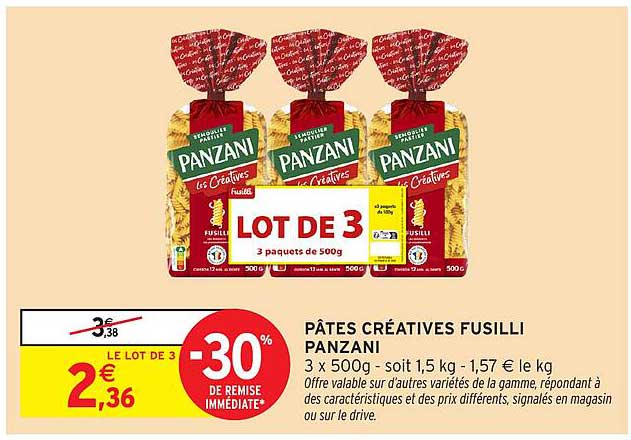 PÂTES CRÉATIVES FUSILLI PANZANI