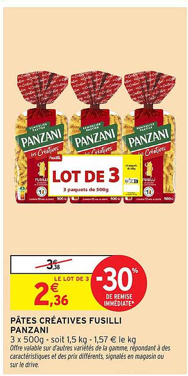 PÂTES CRÉATIVES FUSILLI PANZANI