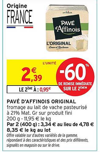 PAVÉ D'AFFINOIS ORIGINAL