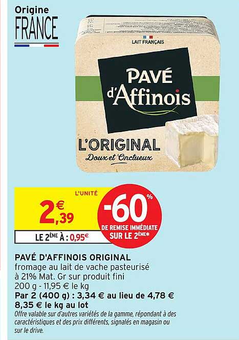 Pavé d'Affinois Original