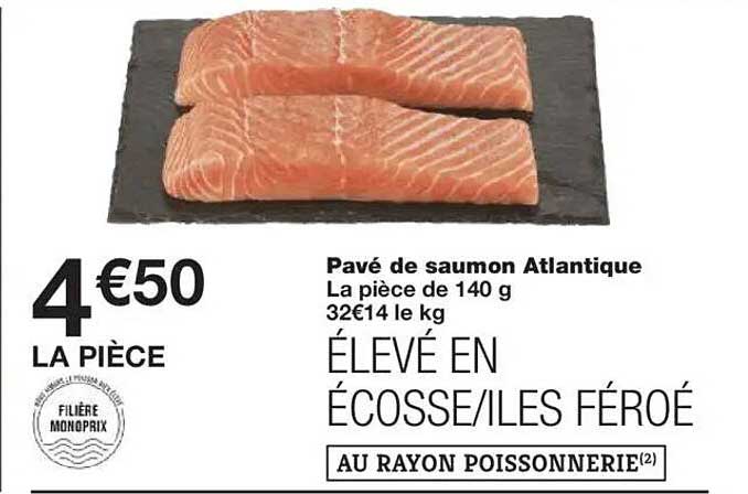 Pavé de saumon Atlantique