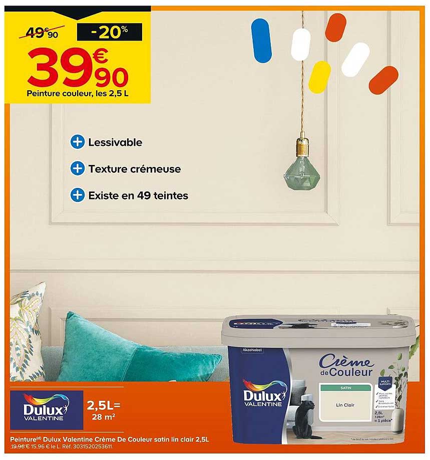 Peinture couleur, les 2,5 L