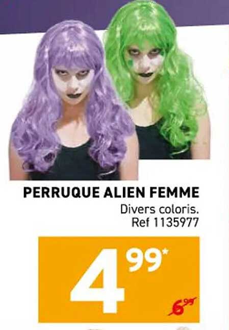 PERRUQUE ALIEN FEMME