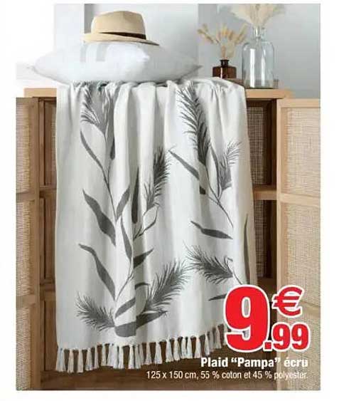 Plaid “Pampa” écru