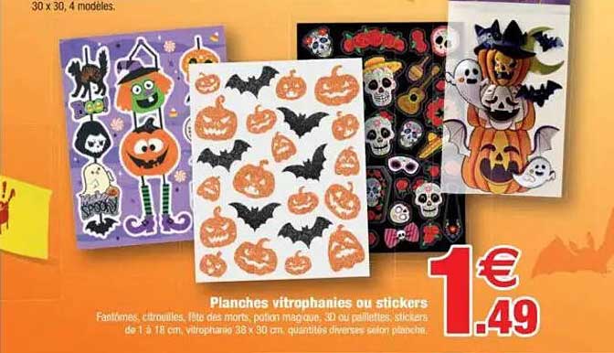 Planches vitrophanies ou stickers