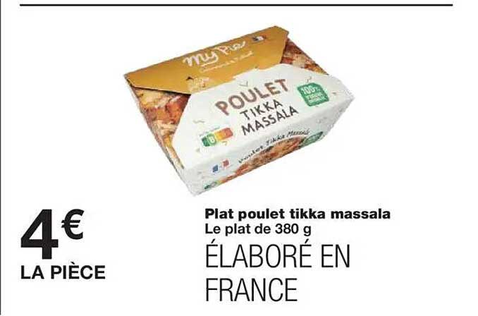 Plat poulet tikka massala