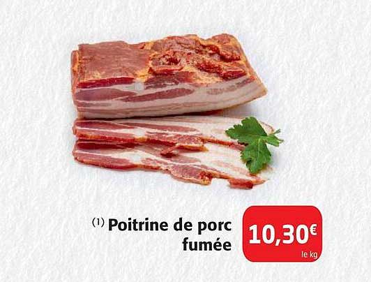 Poitrine de porc fumée