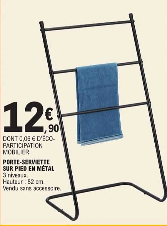 PORTE-SERVIETTE SUR PIED EN MÉTAL