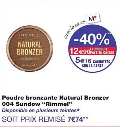 Poudre bronzante Natural Bronzer 004 Sundow “Rimmel”