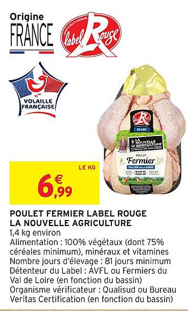 POULET FERMIER LABEL ROUGE LA NOUVELLE AGRICULTURE