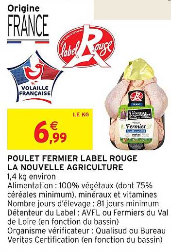POULET FERMIER LABEL ROUGE LA NOUVELLE AGRICULTURE