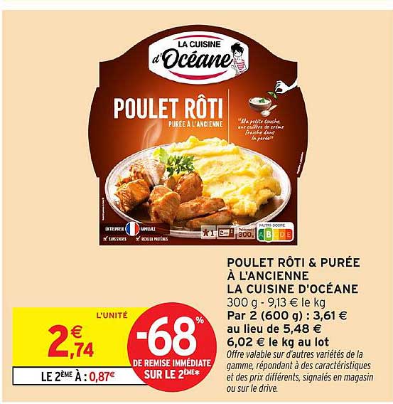 POULET RÔTI & PURÉE À L'ANCIENNE