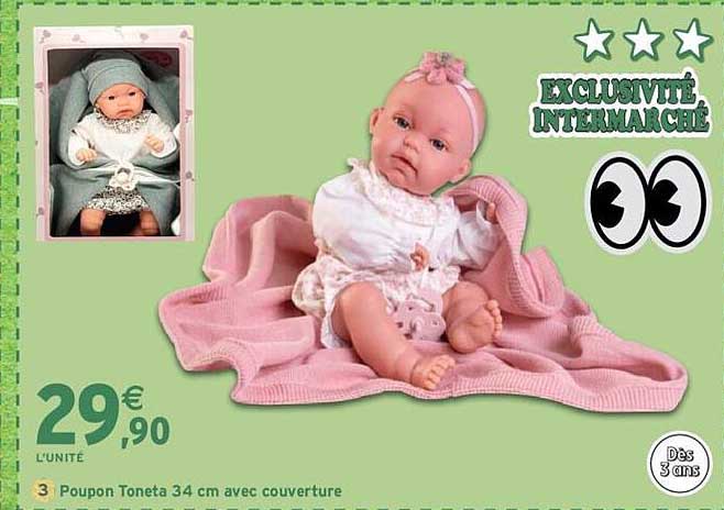 Poupon Toneta 34 cm avec couverture