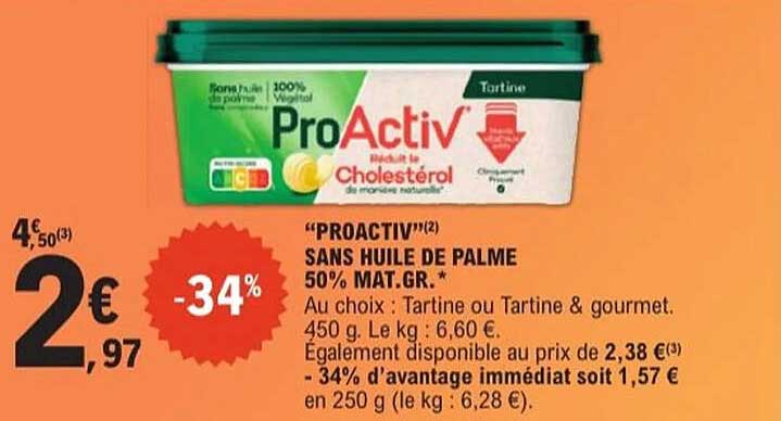 PROACTIV SANS HUILE DE PALME 50% MAT.GR.