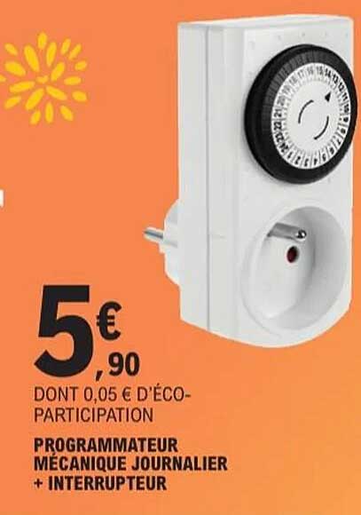 PROGRAMMATEUR MÉCANIQUE JOURNALIER + INTERRUPTEUR
