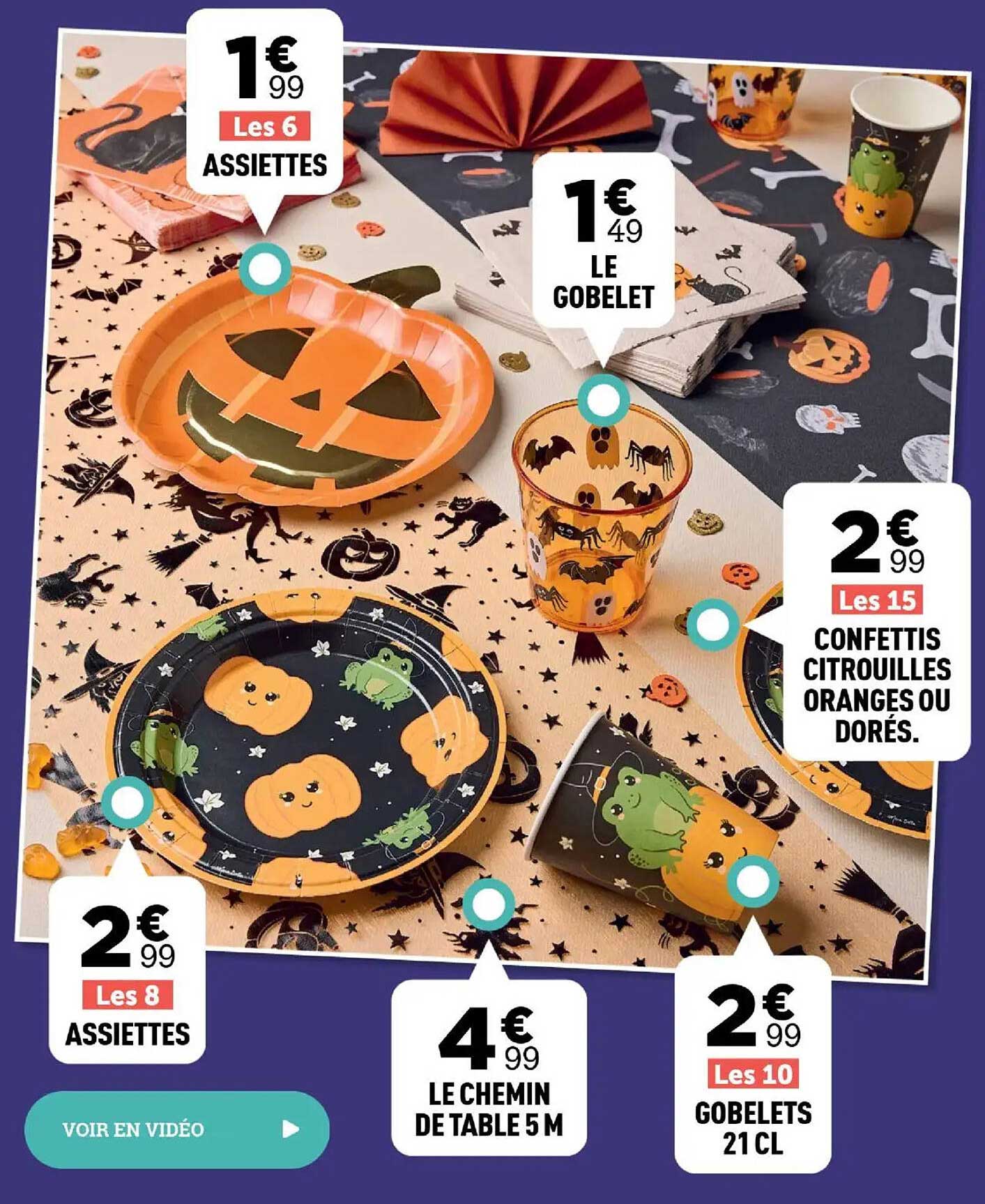 Promotion spéciale Halloween sur la vaisselle et la décoration