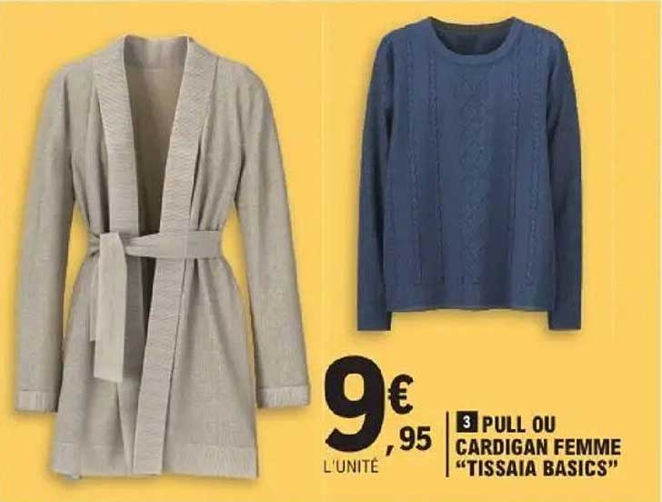 PULL OU CARDIGAN FEMME "TISSAIA BASICS"