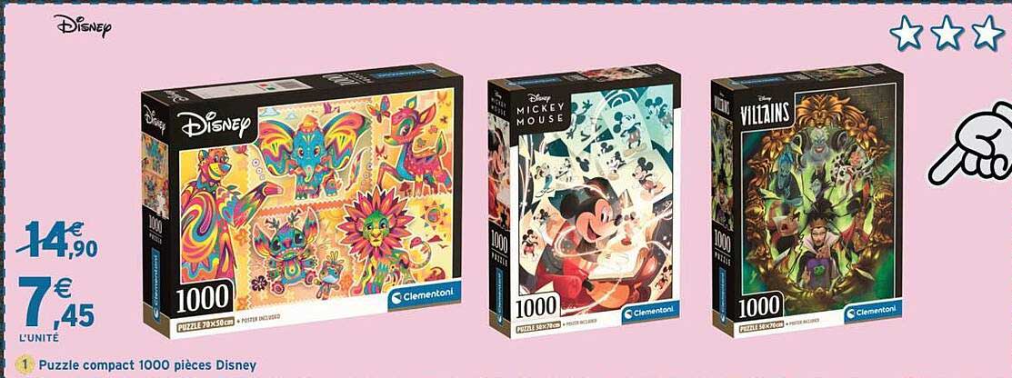 Puzzle compact 1000 pièces Disney