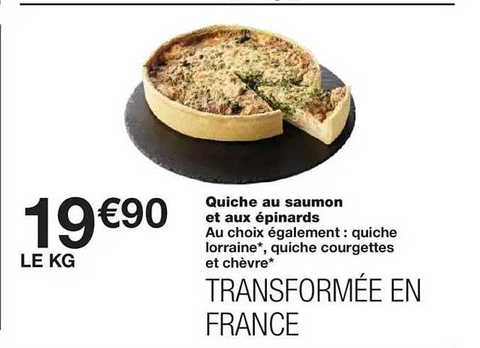 Quiche au saumon et aux épinards