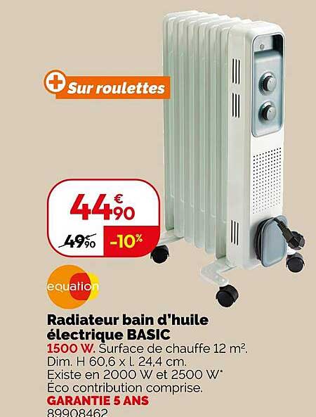 Radiateur bain d'huile électrique BASIC