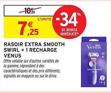 RASOIR EXTRA SMOOTH SWIRL + 1 RECHARGE VENUS
