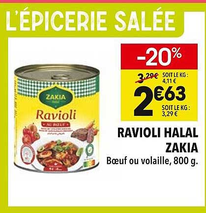 RAVIOLI HALAL ZAKIA