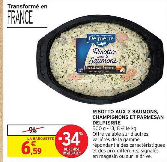 RISOTTO AUX 2 SAUMONS, CHAMPIGNONS ET PARMESAN DELPIERRE