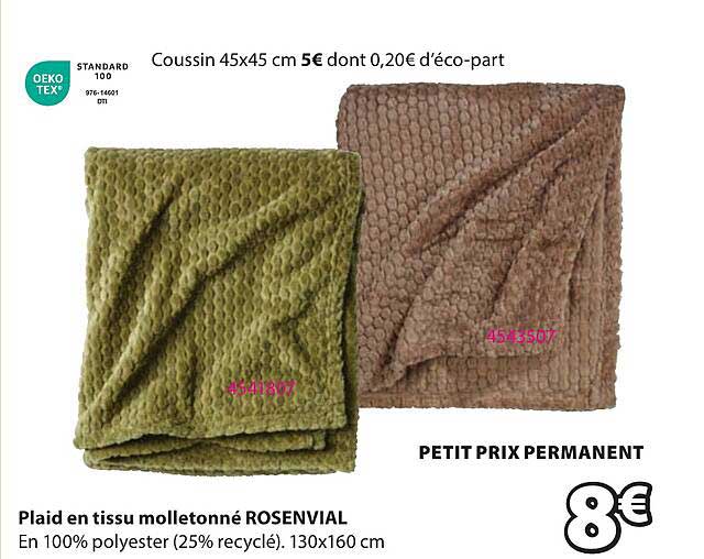 Rosenvial - Plaid en tissu molletonné
