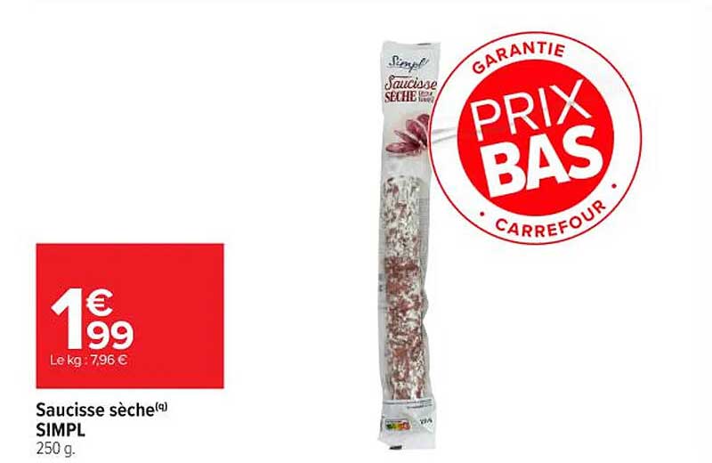 Saucisse sèche SIMPL
