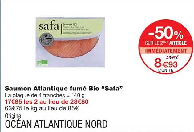 Saumon Atlantique fumé Bio “Safa”