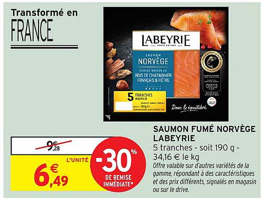 SAUMON FUMÉ NORVÈGE LABEYRIE