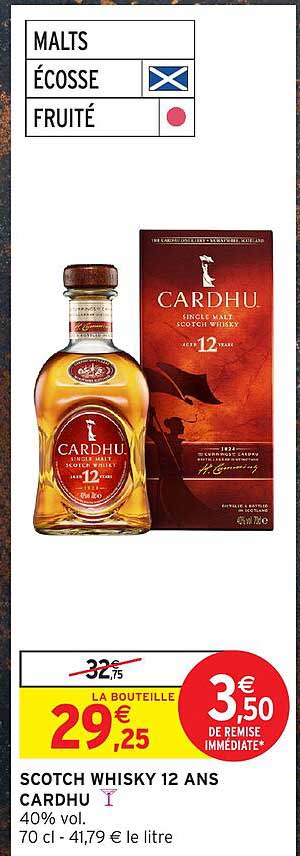 SCOTCH WHISKY 12 ANS CARDHU