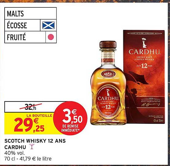 SCOTCH WHISKY 12 ANS CARDHU